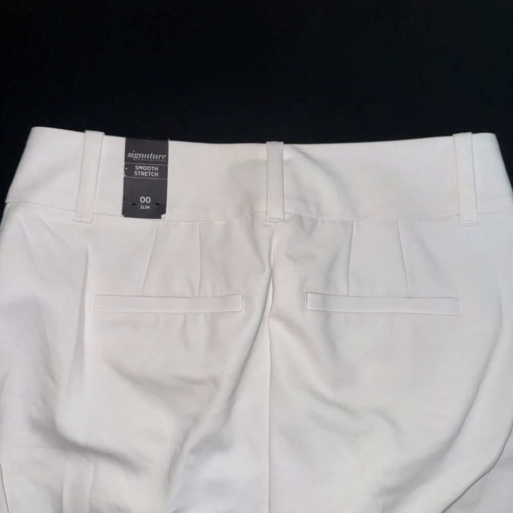 WHBM White Ankle Dress Pants - Size 00 Slim - Picture 5 of 6